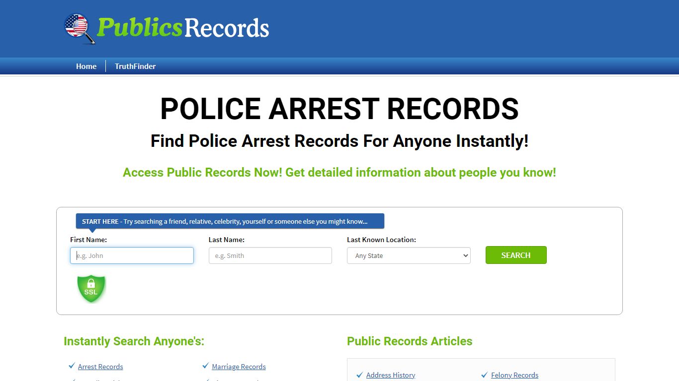 Find Police Arrest Records For Anyone