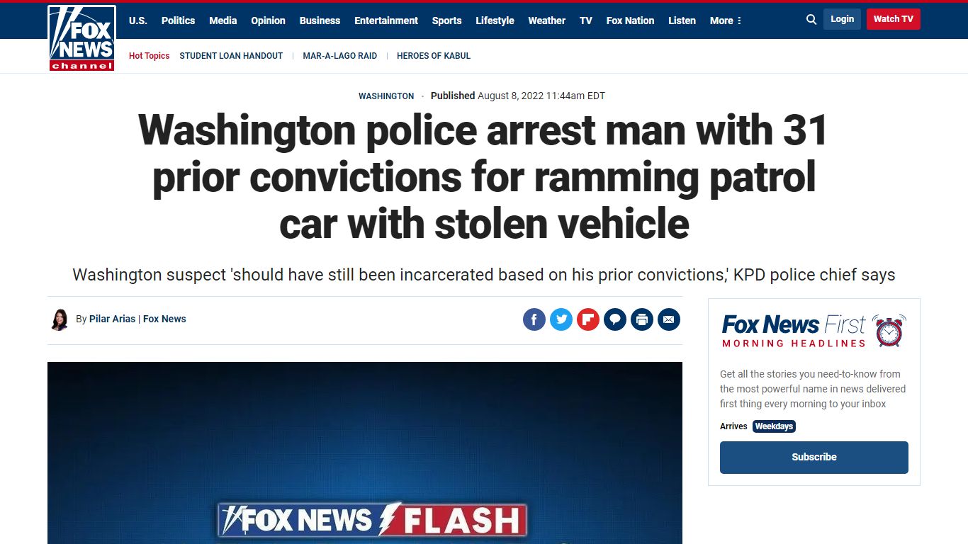 Washington police arrest man with 31 prior convictions for ramming ...